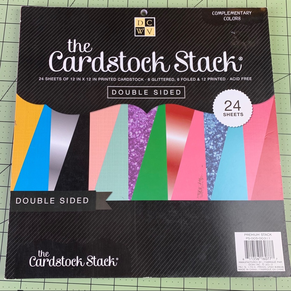The card stock stock by DCWV double sided 12 x 12